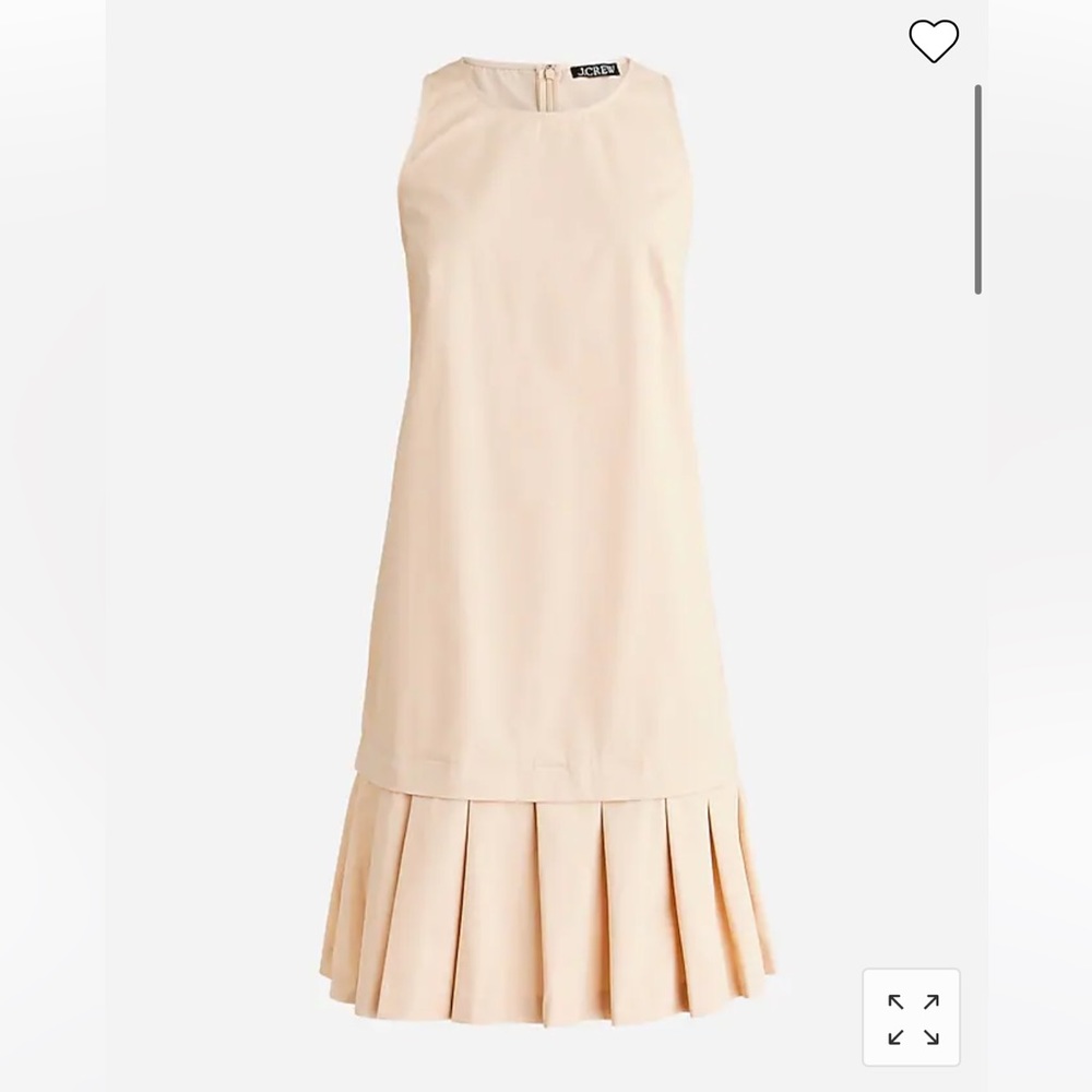Jcrew pleated-hem shift dress NWT SOLD OUT